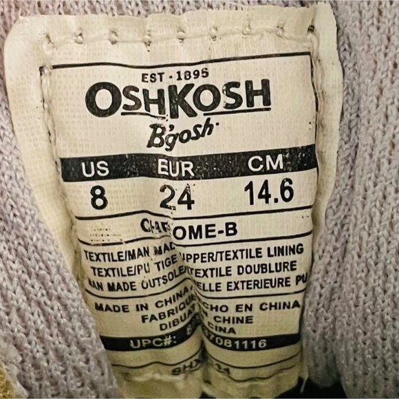 OshKosh B'gosh Toddler Sneakers Shoes Size 8 Navy Blue and Neon Green - Picture 12 of 12